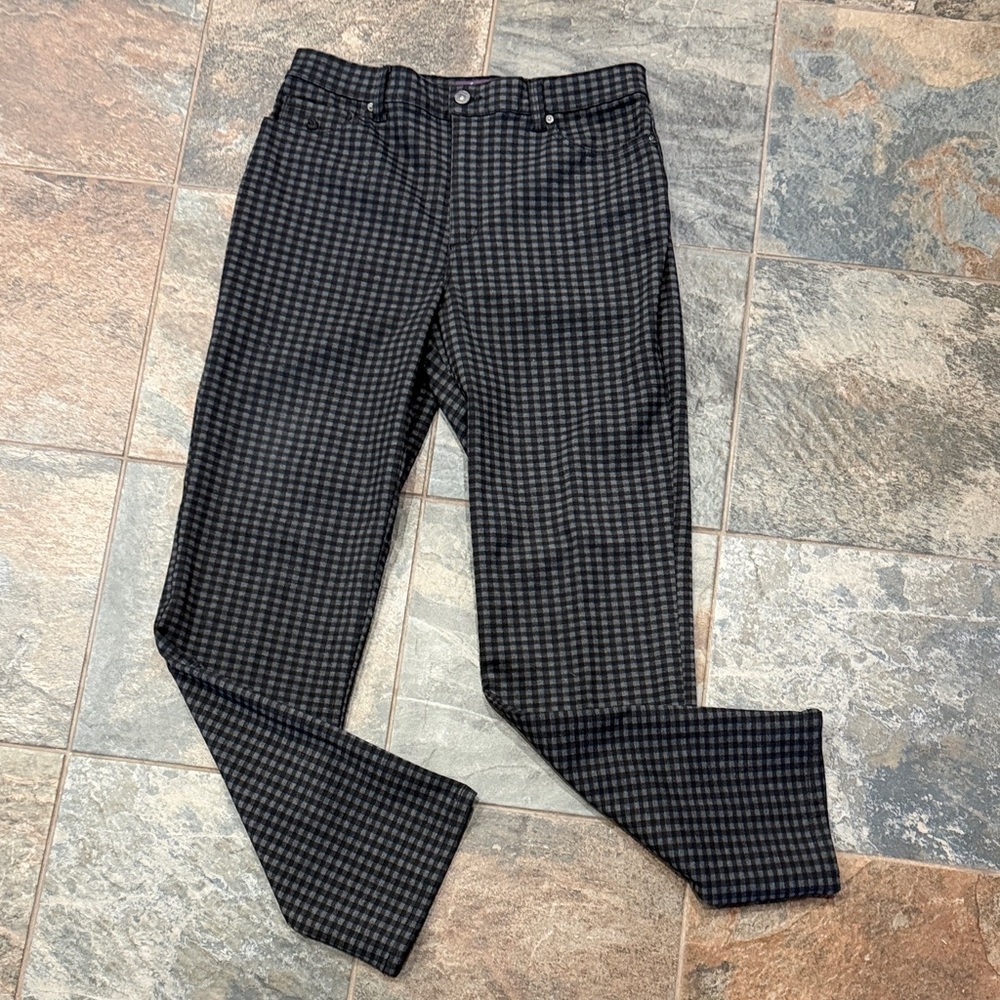 Gloria Vanderbilt Women’s Charcoal Checkered Pants